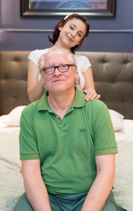Cutie with big juggs Sherill Collins seduces an old guy and gets banged hard