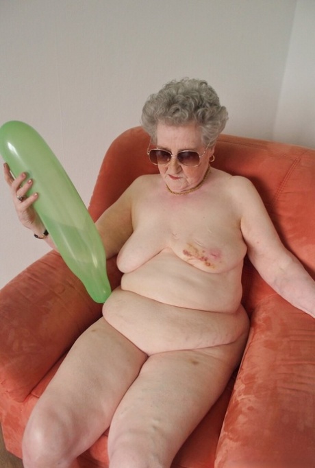 Curly-haired granny Pitschka flaunts her saggy tits in her compilation